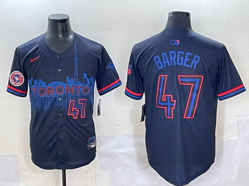 Men 2025 Toronto Blue Jays #47 Barger Black Joint Name Nike MLB Jersey style 8->san francisco giants->MLB Jersey